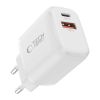 Tech-Protect NCA45W Gan 2-Port Network Charger PD 45W / QC3.0 - White