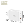 Tech-Protect NC200W Gan 4-Port Network Charger PD 200W / QC3.0