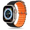 Innocent Ocean Silicone Apple Watch Ultra 44/45/46/49mm Band - Black/Orange