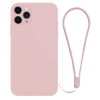Liquid Silicone Case with Lanyard iPhone 11 Pro Max - Ružový