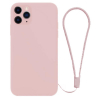 Liquid Silicone Obal with Lanyard iPhone 11 Pro Max - Pink