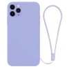 Liquid Silicone Obal with Lanyard iPhone 11 Pro Max - Lavender
