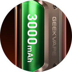 Integrovaná baterie 3000 mAh v elektronickém gripu GeekVape Aegis Solo 3