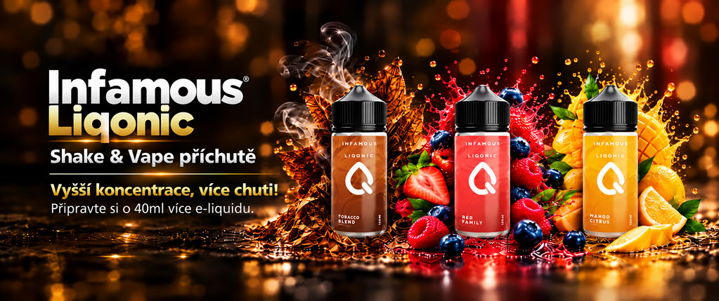 Příchutě Infamous Liqonic Shake and Vape 10ml pro míchání e-liquidu do elektronické cigarety