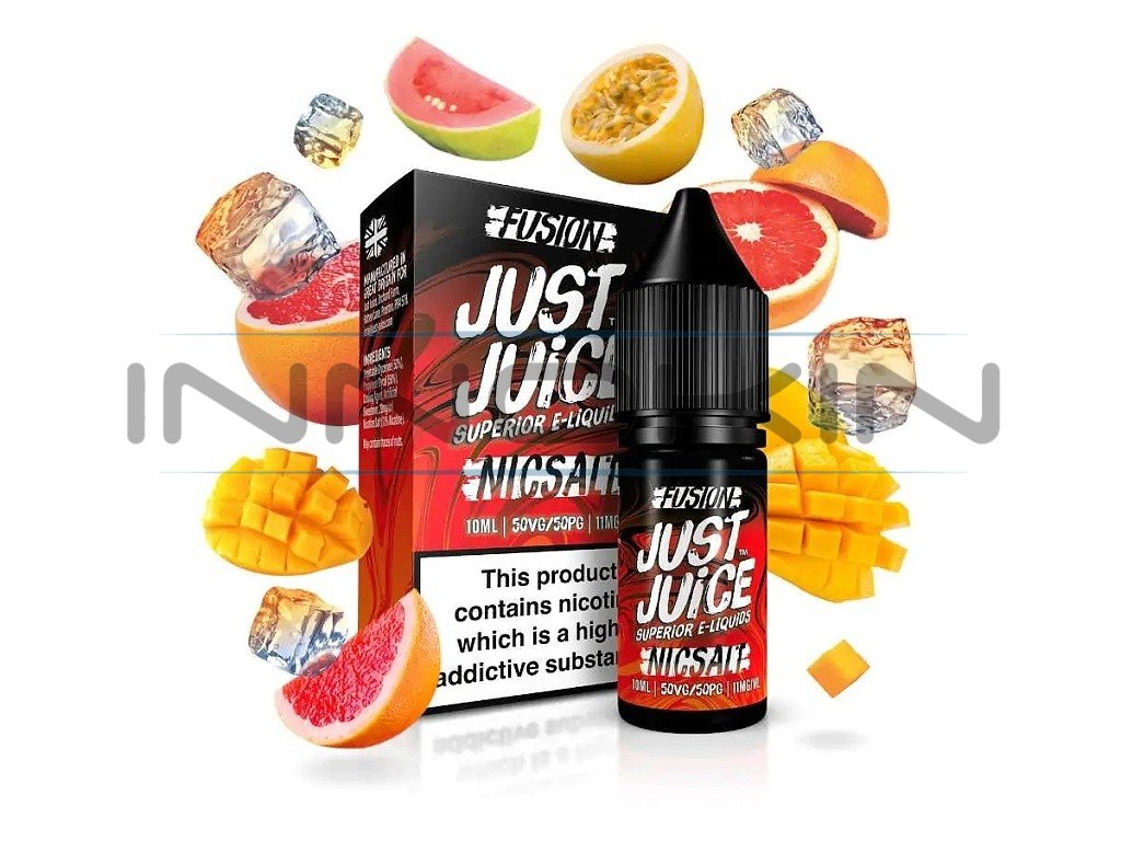 Just Juice Salt - E-liquid - Fusion Mango & Blood Orange On Ice (Ledové mango & červený pomeranč) - 20mg, produktový obrázek.