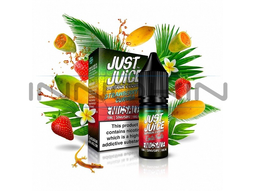 Just Juice Salt - E-liquid - Strawberry & Curuba (Jahoda & curuba) - 20mg, produktový obrázek.
