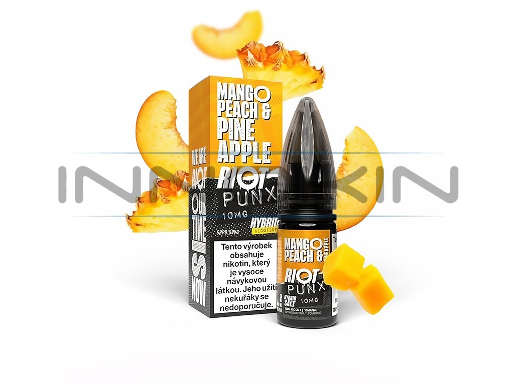 Riot SALT Hybrid - Mango Peach Pineapple - 10mg, produktový obrázek.