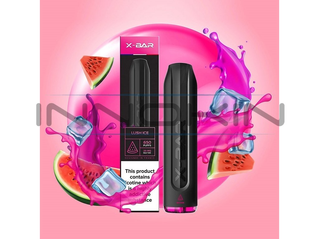 J-Well X BAR - 20mg - Lush ICE (Svěží meloun), 2 produktový obrázek.