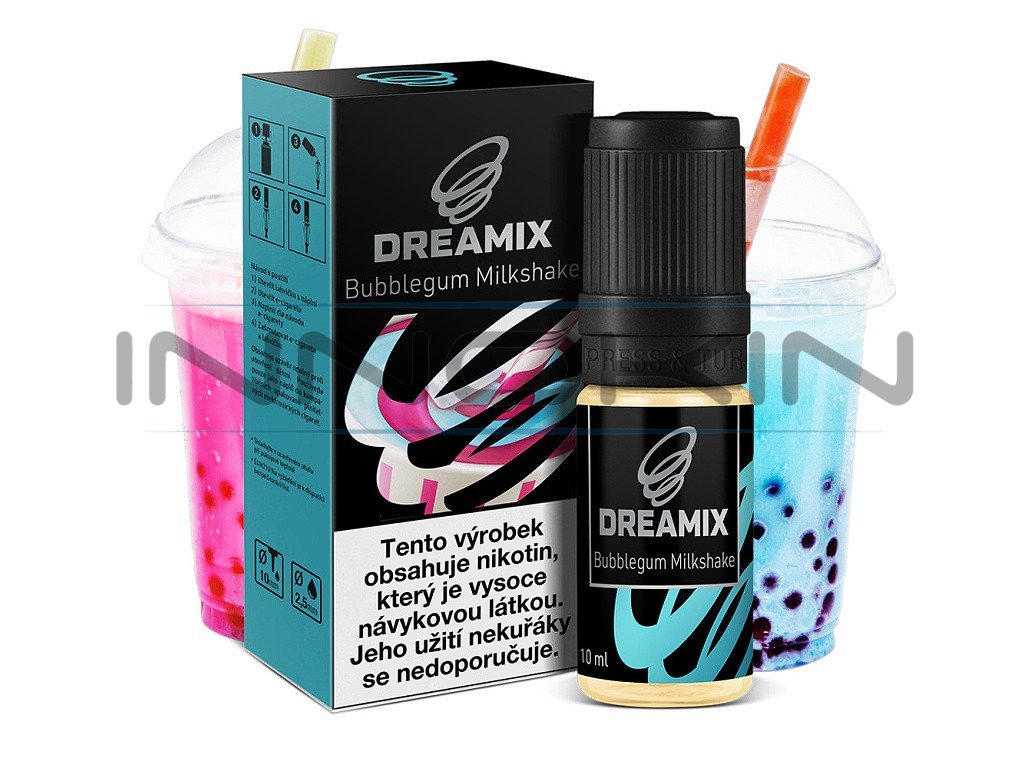 Dreamix Žvýkačkový mléčný koktejl 12mg, produktový obrázek.