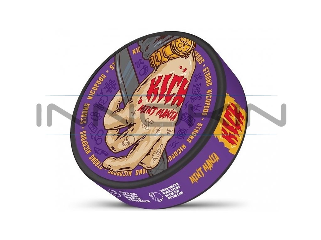 KICK - nikotinové sáčky - Mint Mania - 46,9 /g, produktový obrázek.