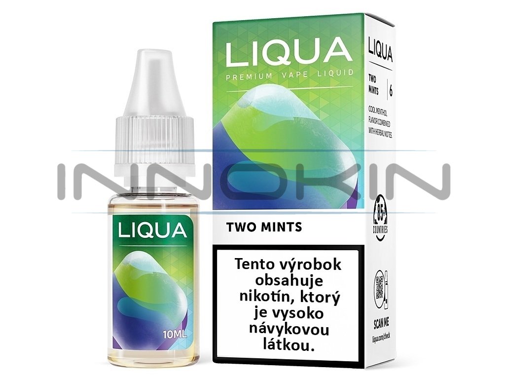 Liqua Elements SK - Two Mints - Mentol s mátou - 10ml - 0mg, produktový obrázek.