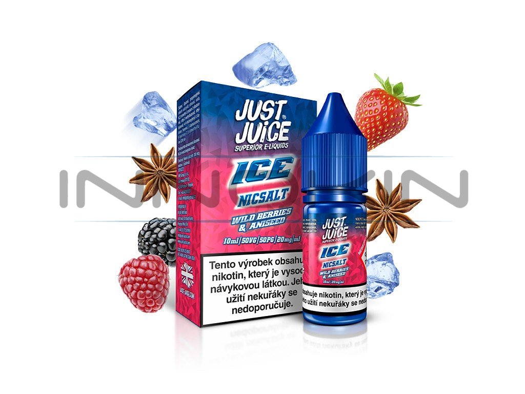 Just Juice Salt - E-liquid - ICE Wild Berries & Anissed (Ledové lesní ovoce s anýzem) - 20mg, produktový obrázek.