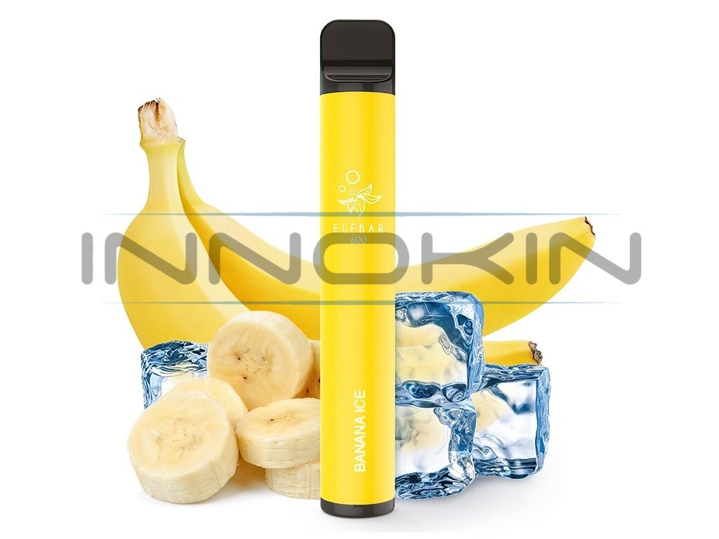 Elf Bar 600 - 20mg - Banana ICE (Svěží banán), produktový obrázek.