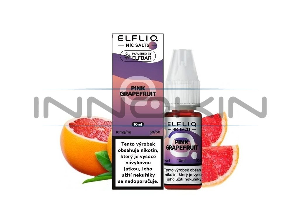 Elf Bar Elfliq - Salt e-liquid - Pink Grapefruit - 10ml - 10mg, produktový obrázek.