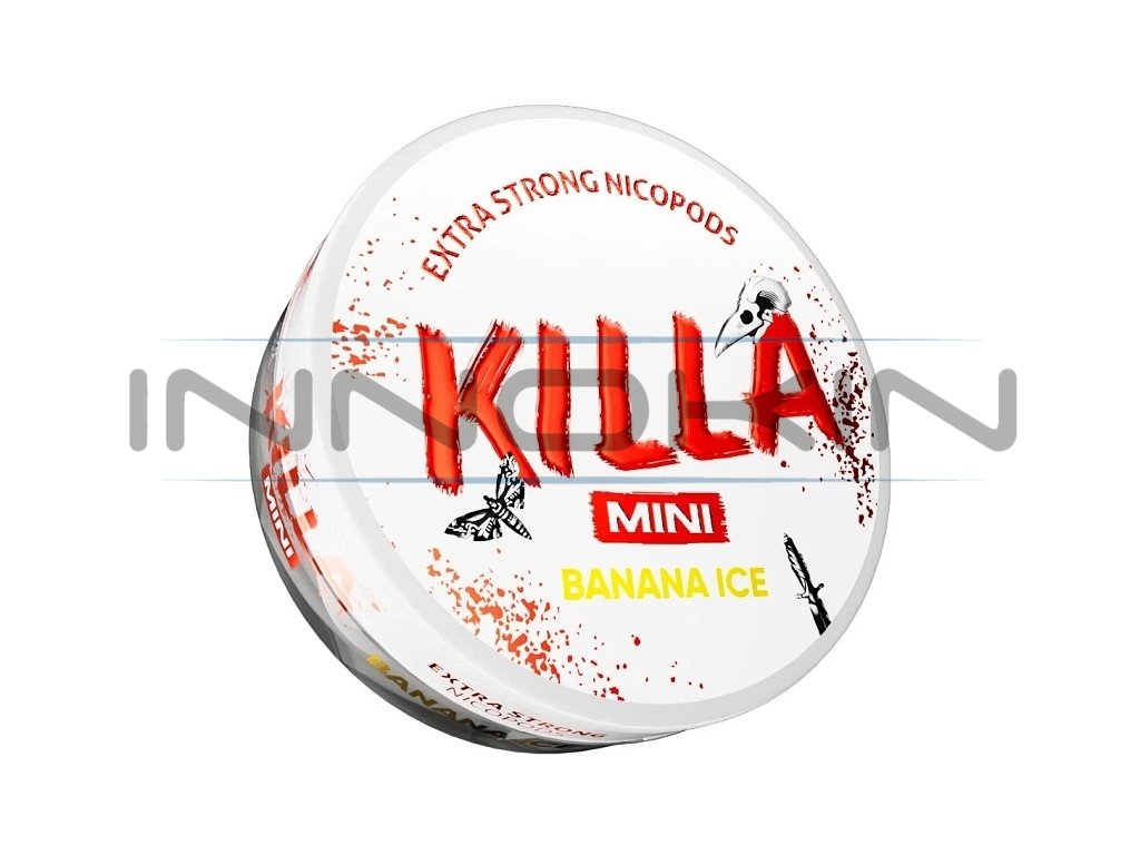 KILLA Mini - nikotinové sáčky - Banana ICE - 16mg /g, produktový obrázek.