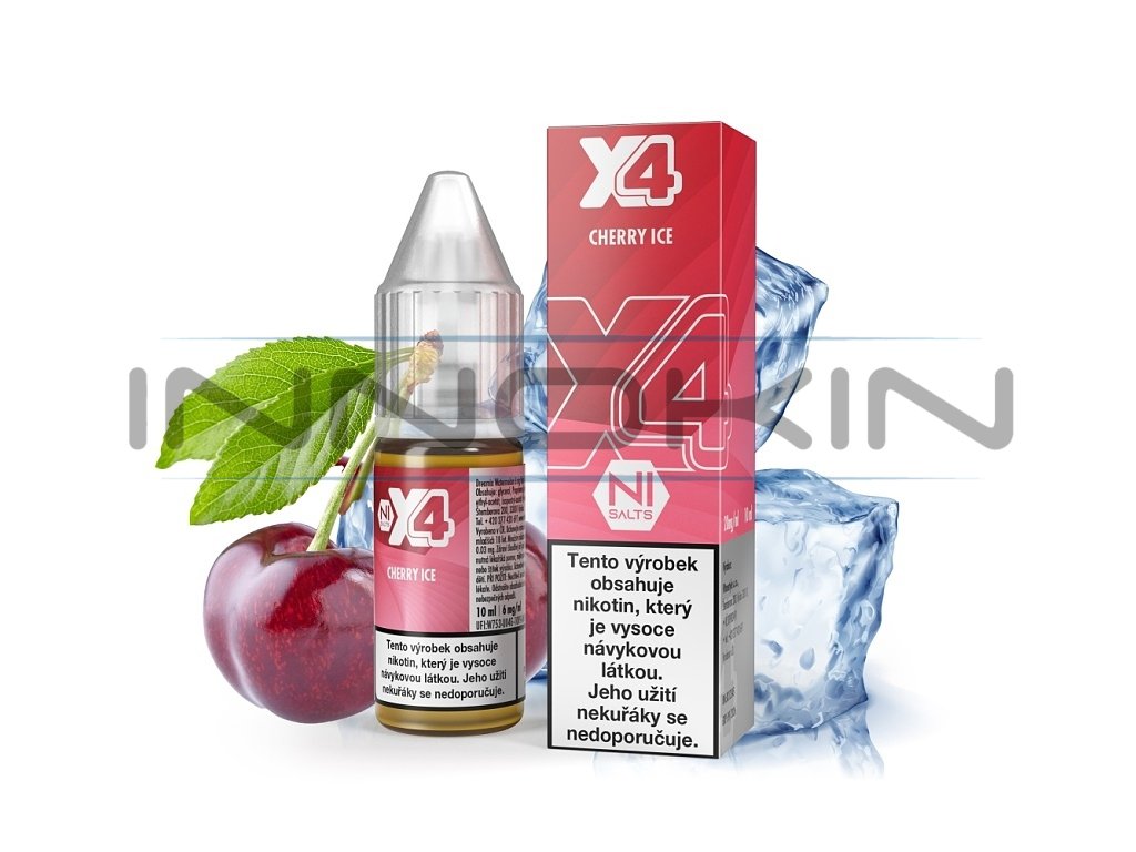 X4 Bar Juice Salt - E-liquid - Cherry ICE (Chladivá třešeň) - 20mg, produktový obrázek.