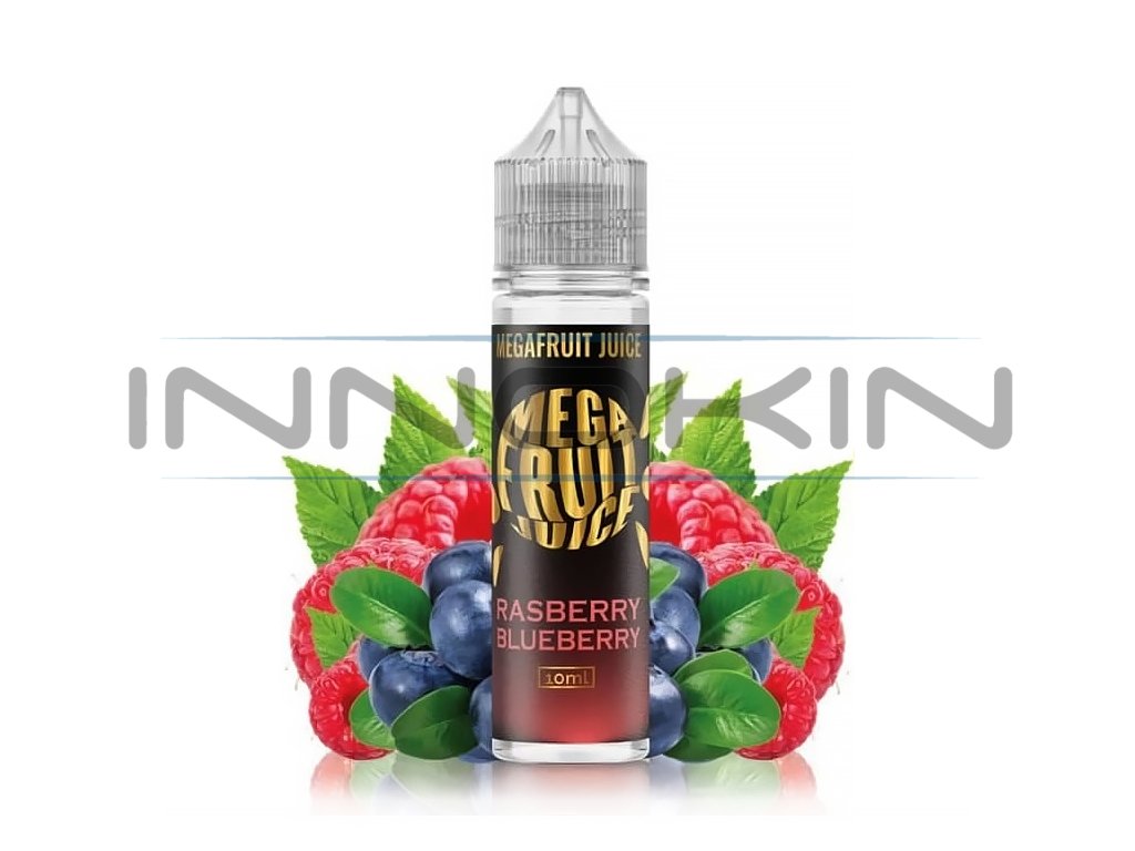 Megafruit Juice - S&V - Raspberry Blueberry (Borůvky s malinami) - 10ml, produktový obrázek.
