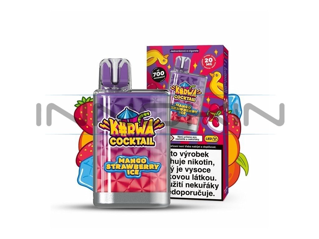 Kurwa Cocktail - 20mg - Mango Strawberry ICE, produktový obrázek.