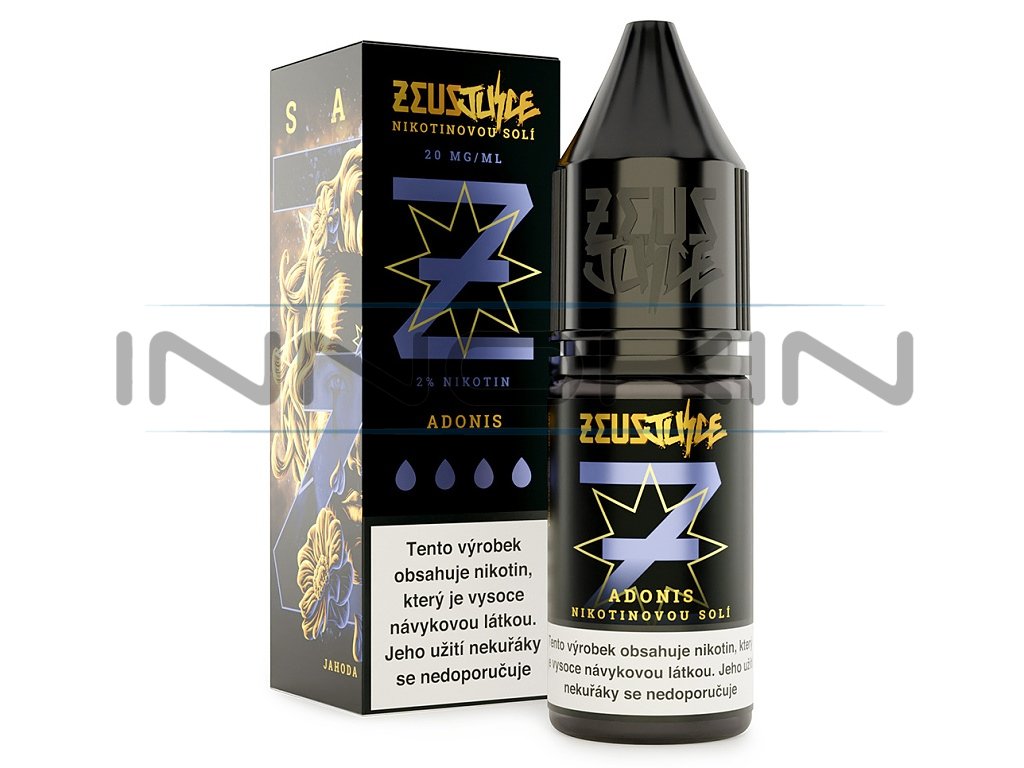 Zeus Juice Salt - E-liquid - Adonis - 10ml - 20mg, produktový obrázek.