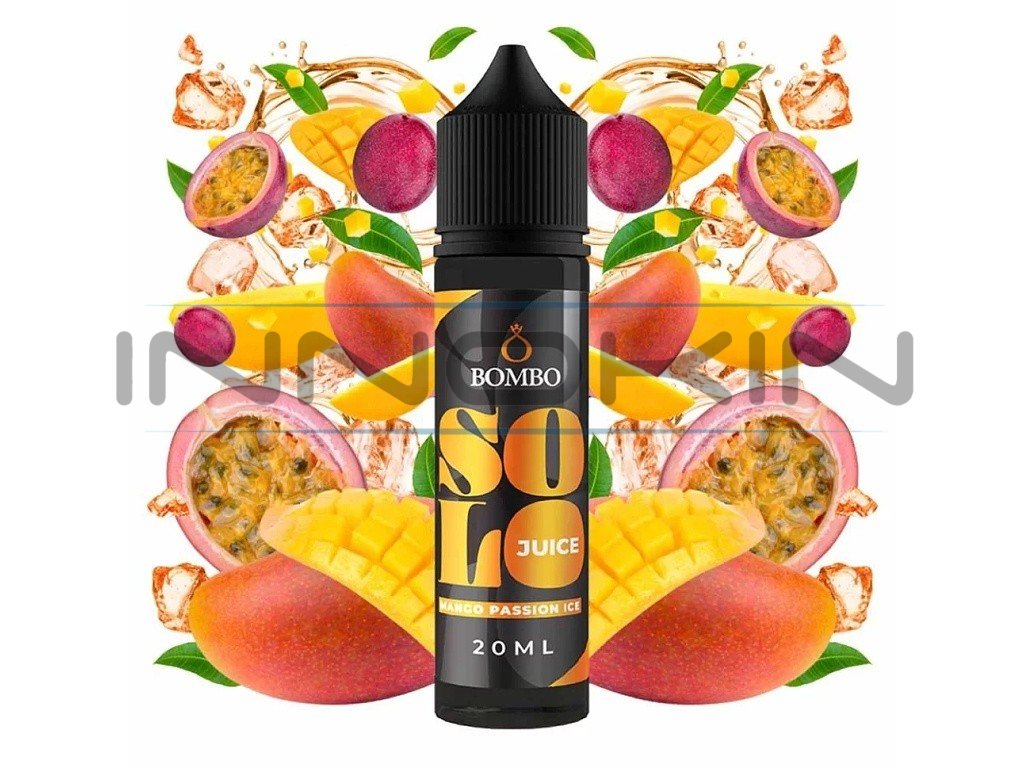 Bombo - Solo Juice - S&V - Mango Passion ICE (Mango s marakujou) - 20ml, produktový obrázek.