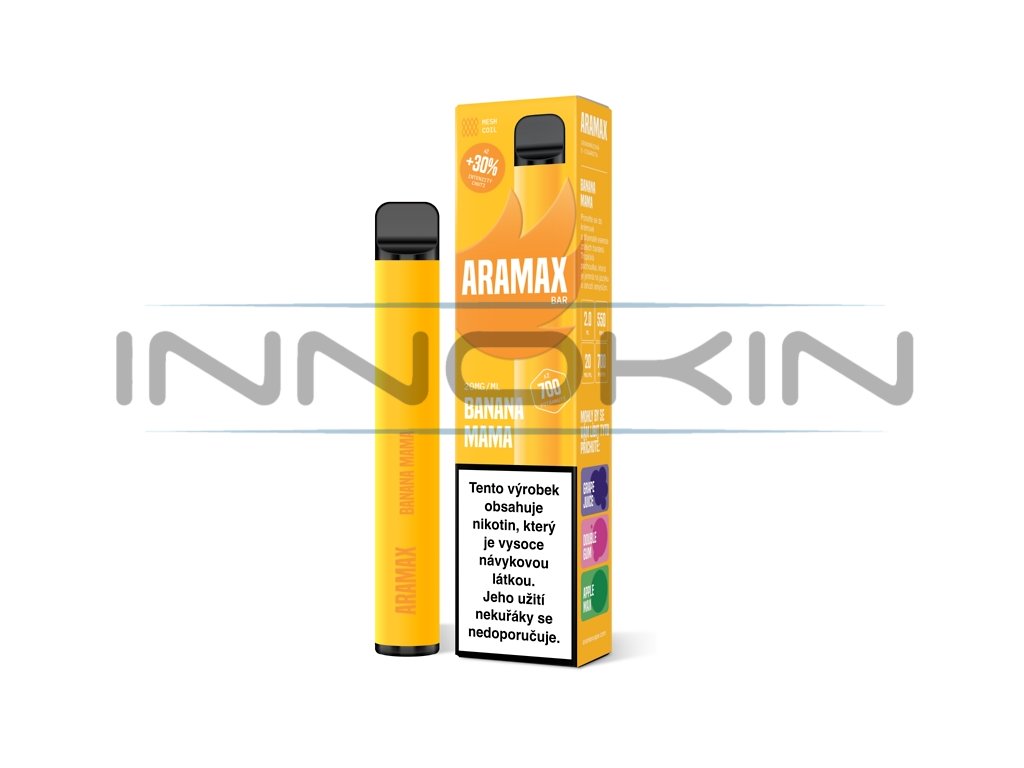 Aramax Bar 700 - Banana Mama - 20mg, produktový obrázek.