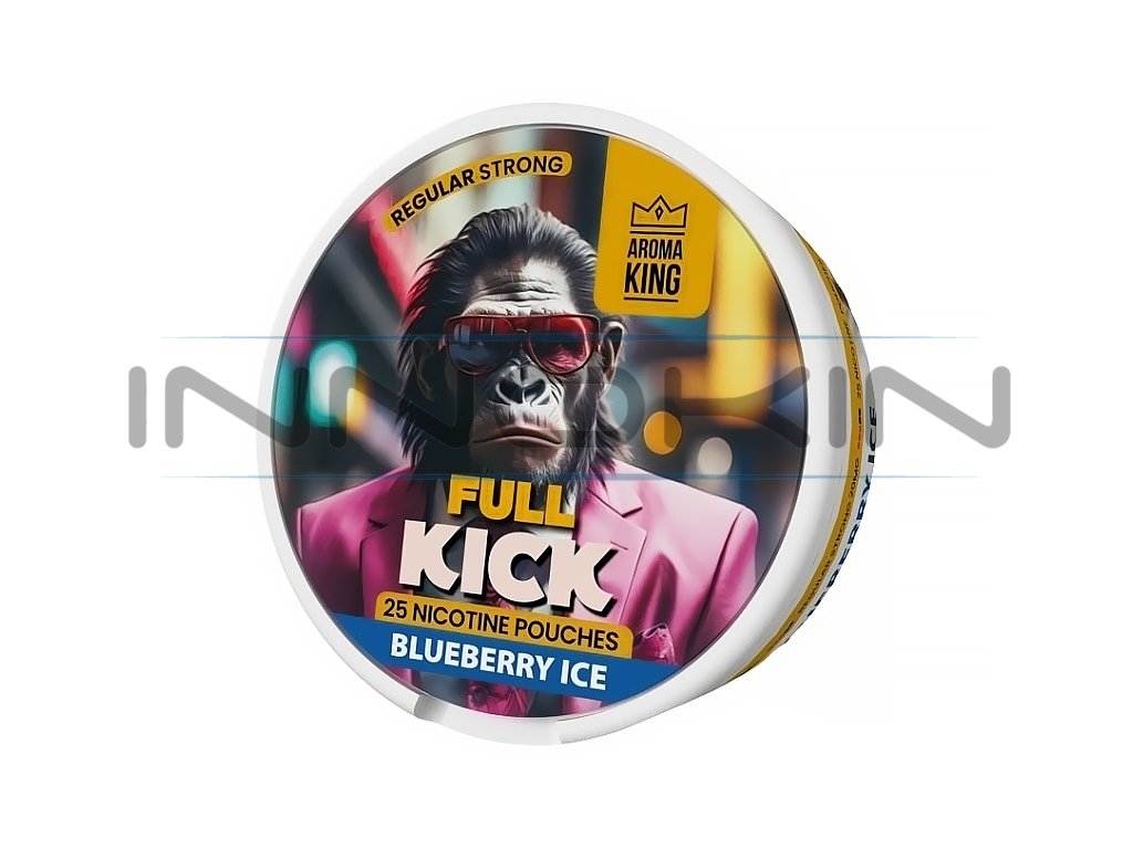 Aroma King Full Kick - nikotinové sáčky - Blueberry ICE - 20mg /g, produktový obrázek.