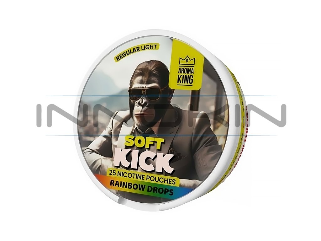 Aroma King Soft Kick - nikotinové sáčky - Rainbow Drops - 10mg /g, produktový obrázek.