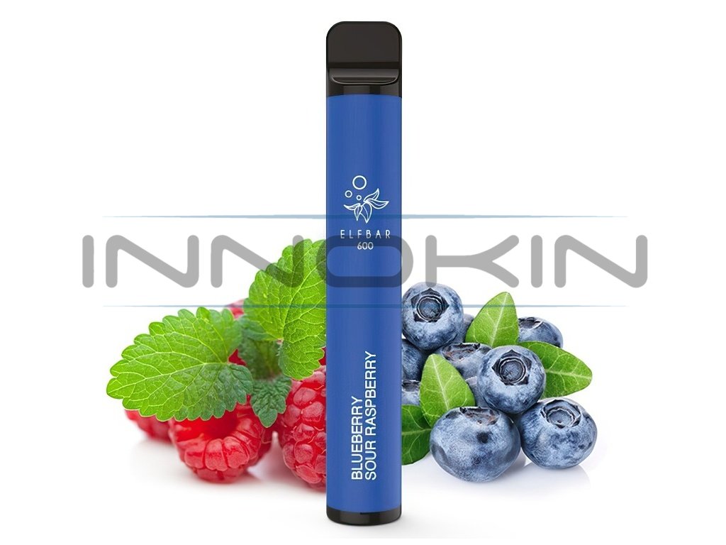 Elf Bar 600 - 20mg - Blueberry Sour Raspberry (Borůvka s malinou), produktový obrázek.