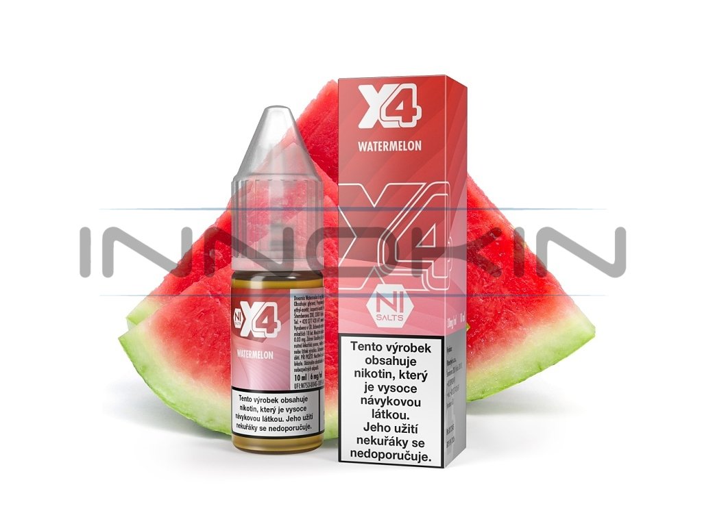 X4 Bar Juice Salt - E-liquid - Watermelon (Vodní meloun) - 20mg, produktový obrázek.