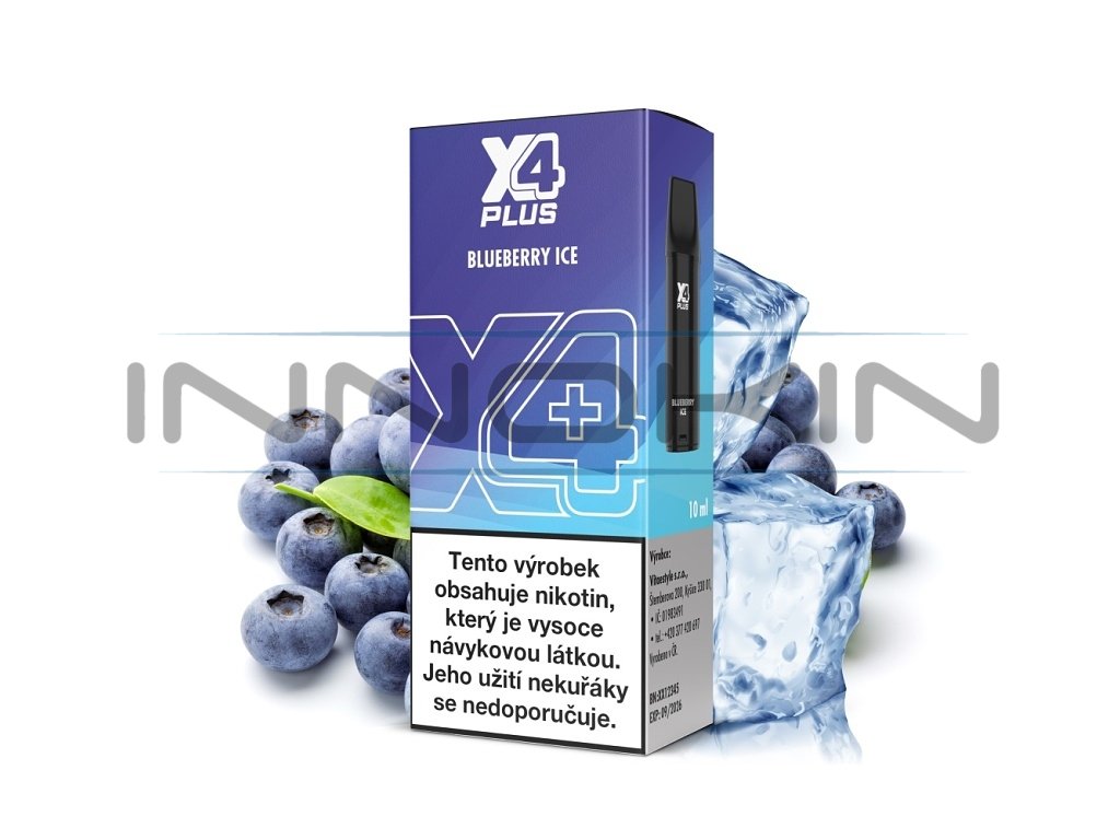 X4 Plus Pod - Cartridge - 20mg - 2ml - Blueberry ICE, produktový obrázek.