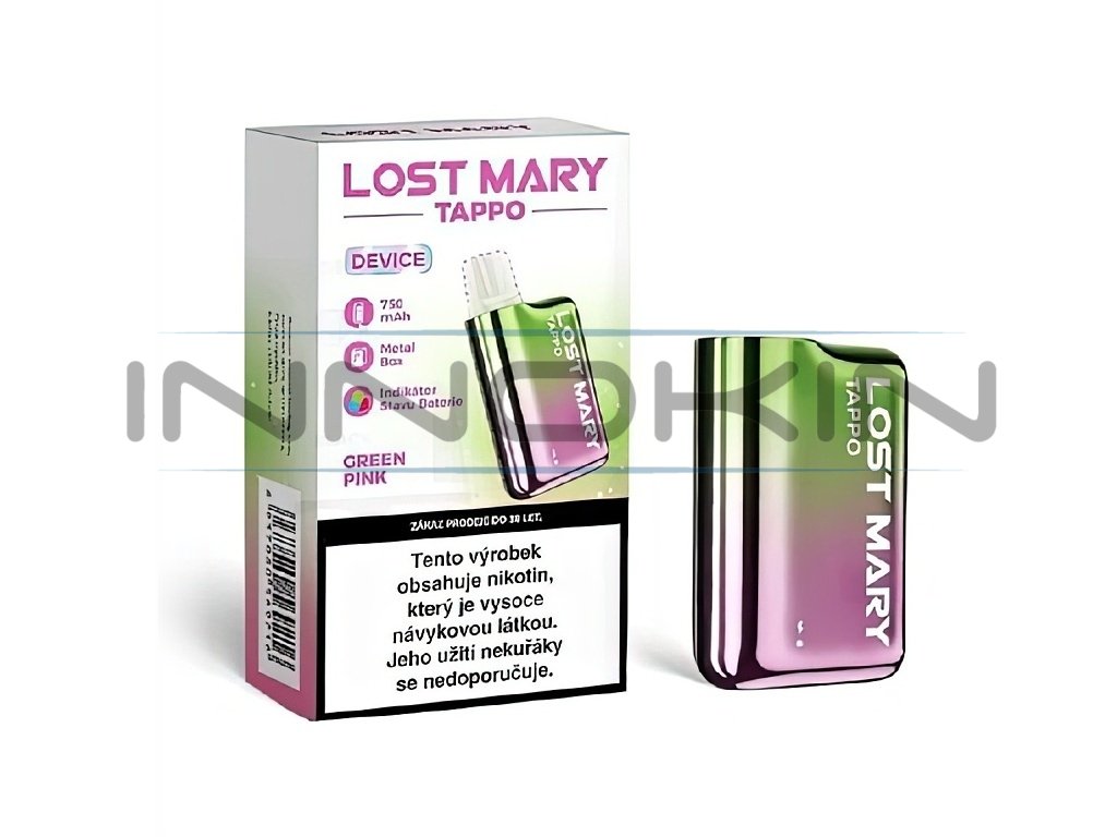 Lost Mary Tappo Air - Baterie - 750mAh - Green Pink, produktový obrázek.