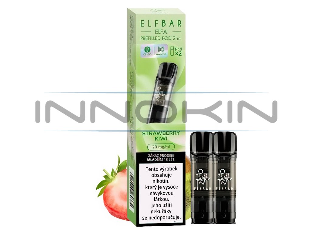 Elf Bar ELFA Pod - přednaplněná Cartridge - Strawberry Kiwi - 20mg - 2ks, produktový obrázek.