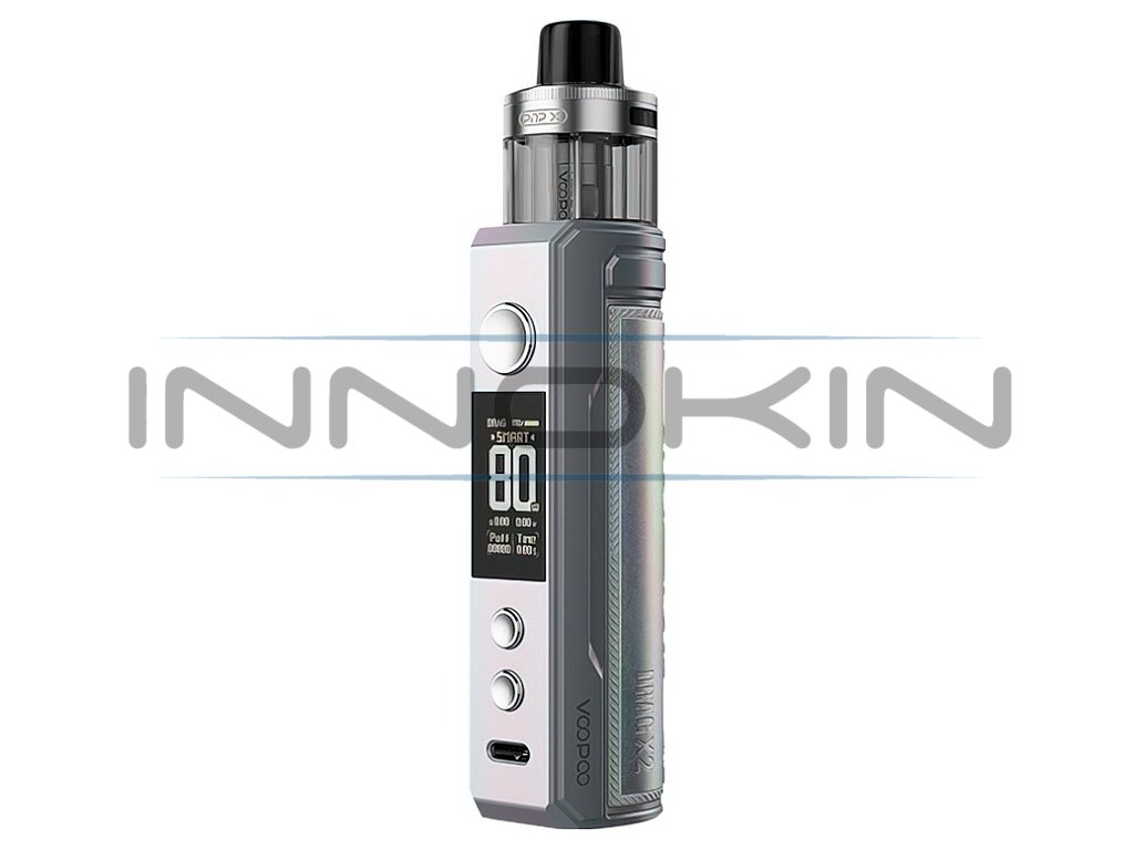 VooPoo Drag X2 - Pod Kit - 80W - Colorful Silver, produktový obrázek.