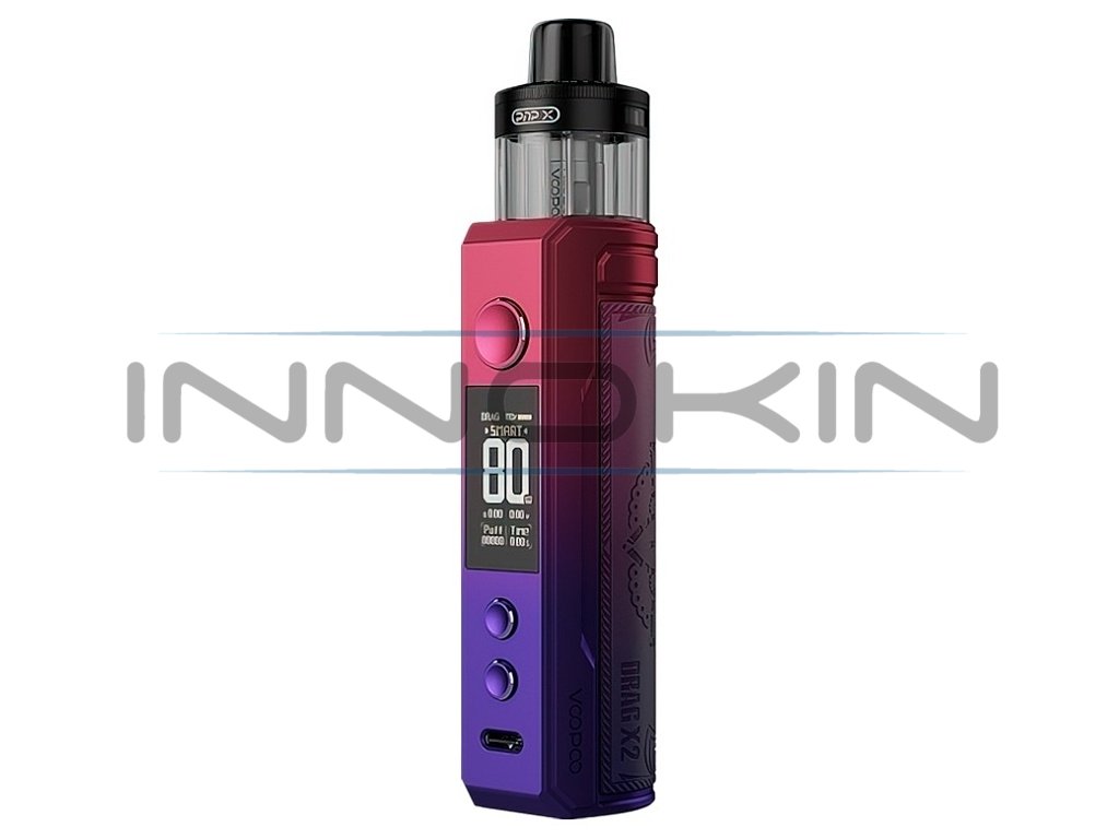 VooPoo Drag X2 - Pod Kit - 80W - Modern Red, produktový obrázek.