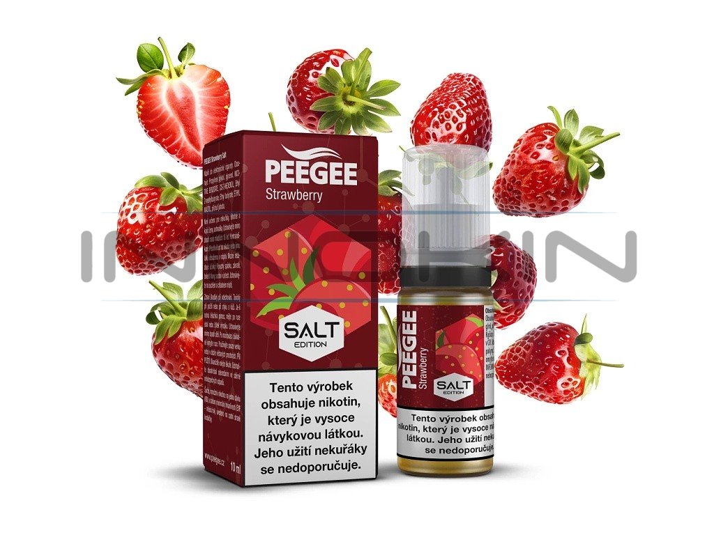 PEEGEE Salt - E-liquid - Jahoda - 20mg, produktový obrázek.