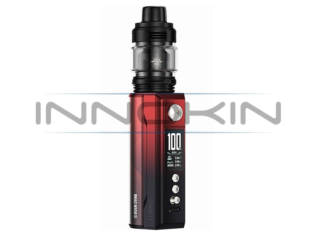 VooPoo Drag M100S Mod - Full Kit - Red Black, produktový obrázek.