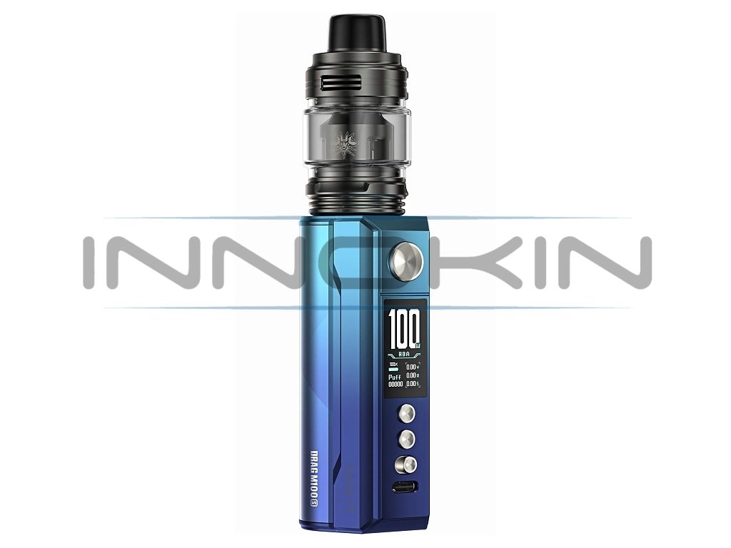 VooPoo Drag M100S Mod - Full Kit - Cyan Blue, produktový obrázek.