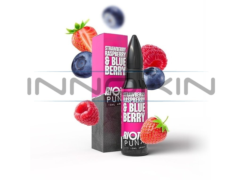 Riot PUNX - S&V - Jahoda, malina, borůvka - 10ml, produktový obrázek.