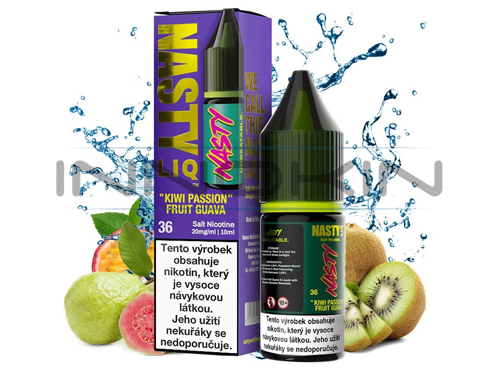 Nasty LIQ Salt - Kiwi Passion Fruit Guava - 10ml - 20mg, produktový obrázek.
