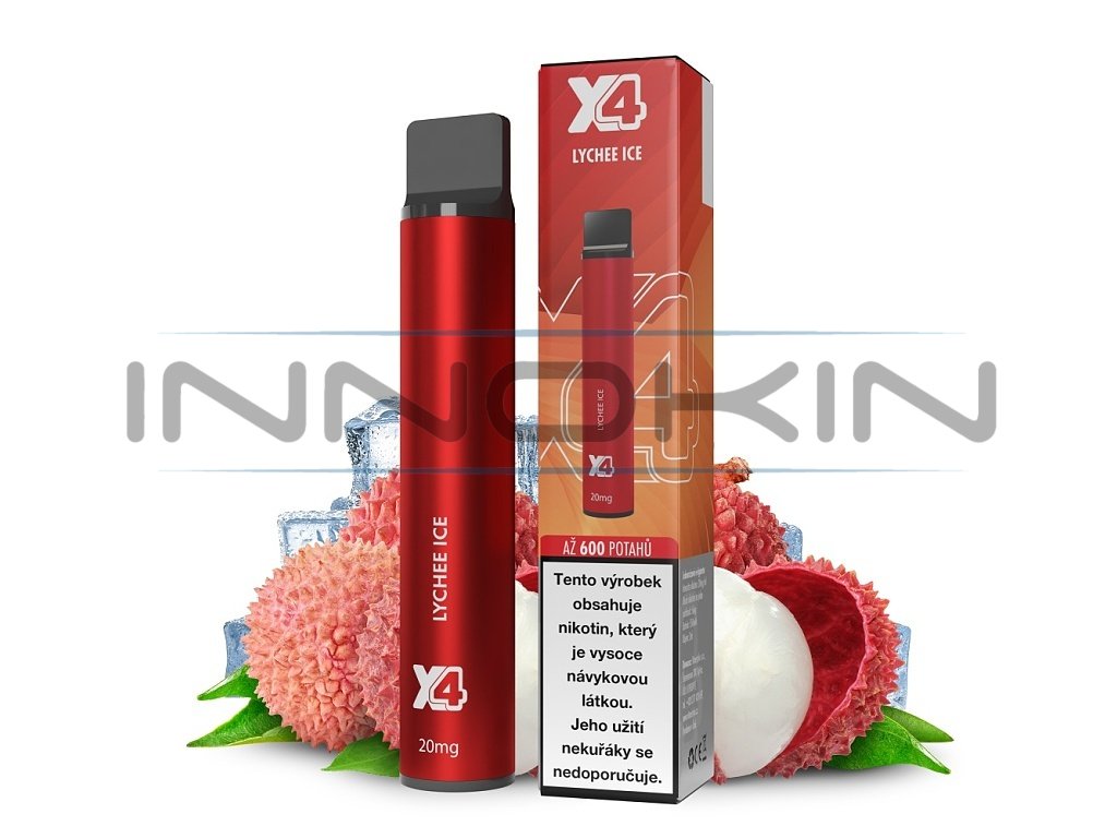 X4 Bar - 20mg - Lychee ICE, produktový obrázek.