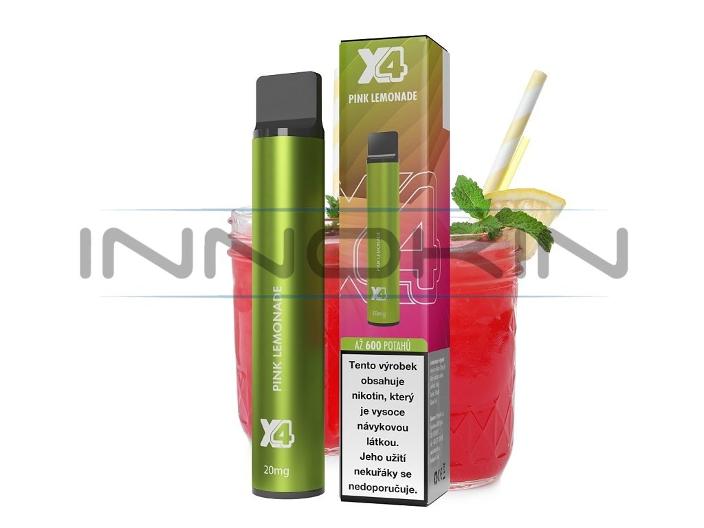 X4 Bar - 20mg - Pink Lemonade, produktový obrázek.