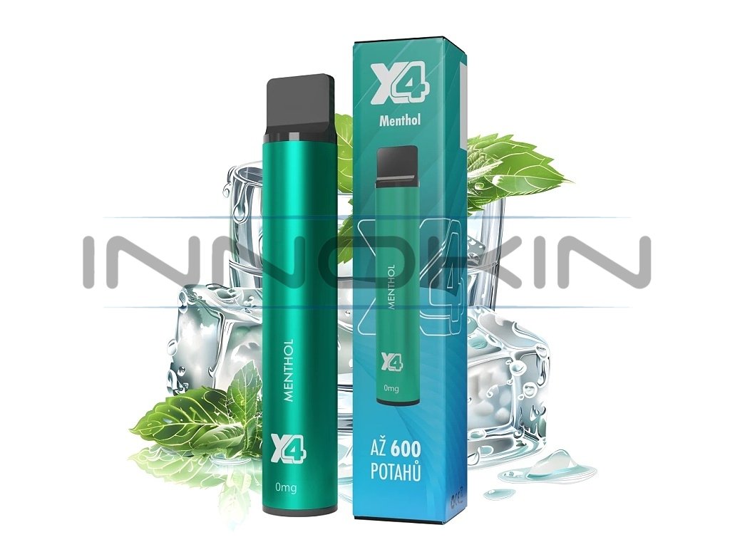 X4 Bar - 0mg - ZERO - Menthol, produktový obrázek.
