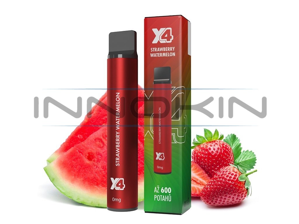 X4 Bar - 0mg - ZERO - Strawberry Watermelon, produktový obrázek.