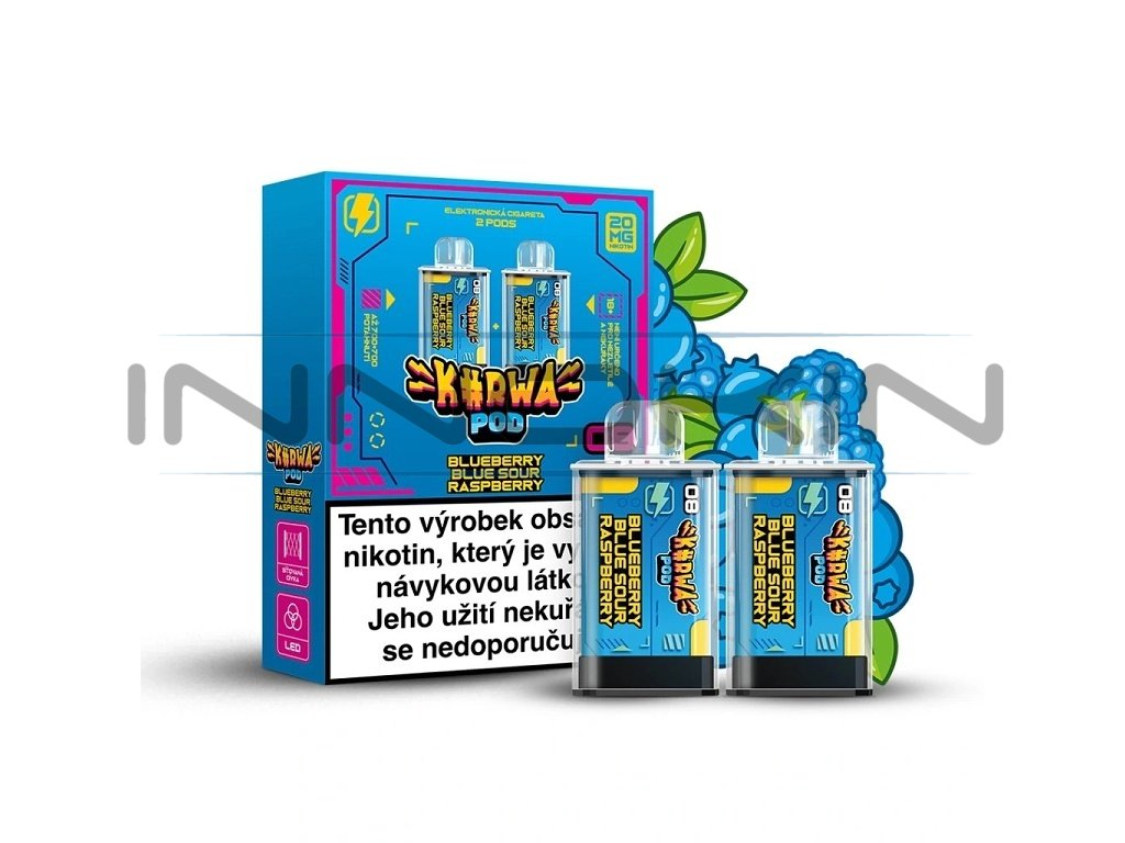 Kurwa Pod - Kapsle 2ks - Blueberry Blue Sour Raspberry, produktový obrázek.