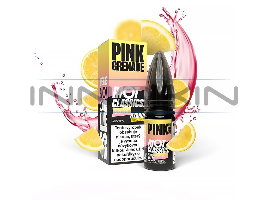Riot SALT Hybrid - Pink Grenade - 20mg, produktový obrázek.