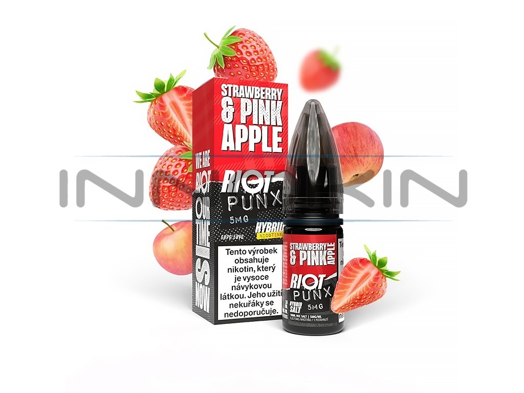 Riot SALT Hybrid - Strawberry & Pink Apple - 5mg, produktový obrázek.