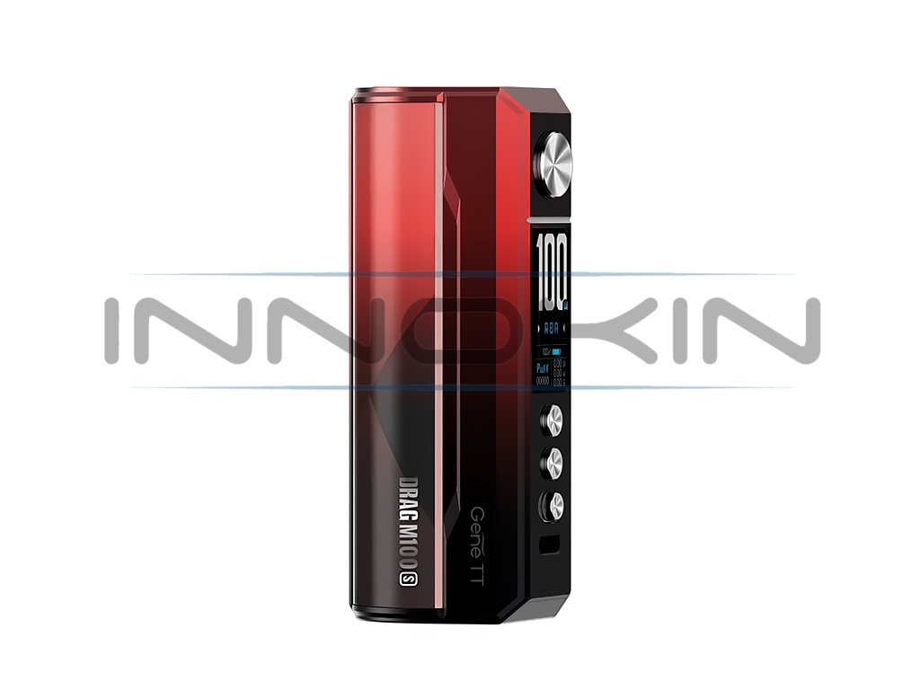 VooPoo Drag M100S Mod - Easy Grip - Red & Black, produktový obrázek.