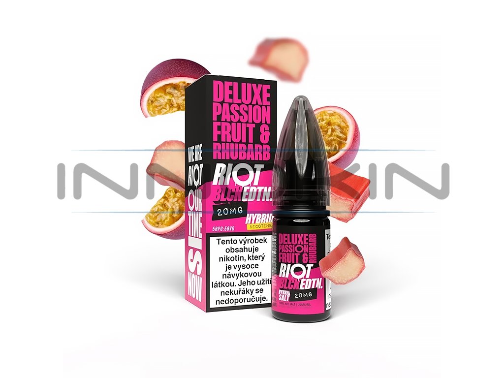 Riot SALT Hybrid - Deluxe Passionfruit & Rhubarb - 20mg, produktový obrázek.