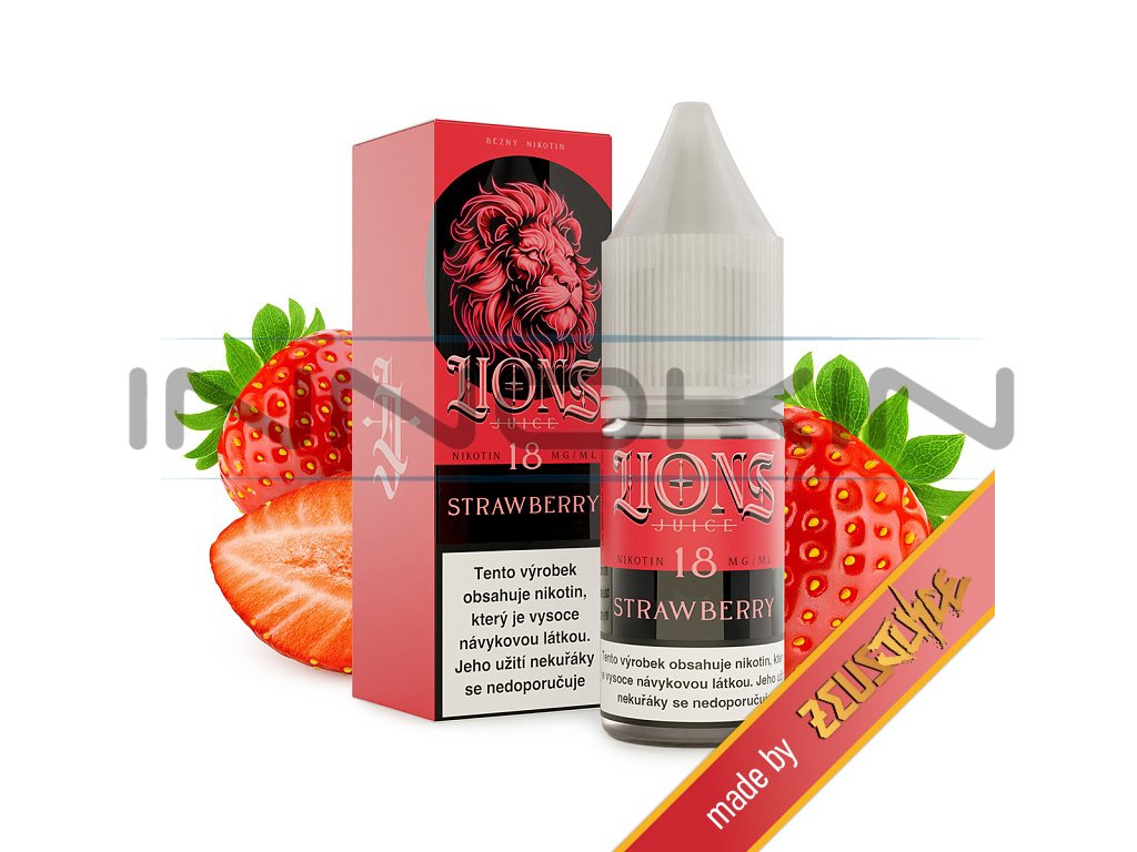 Lions Juice - Strawberry - 12mg, produktový obrázek.