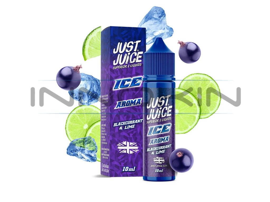 Just Juice - Shake & Vape - ICE Blackcurrant & Lime - 10ml, produktový obrázek.